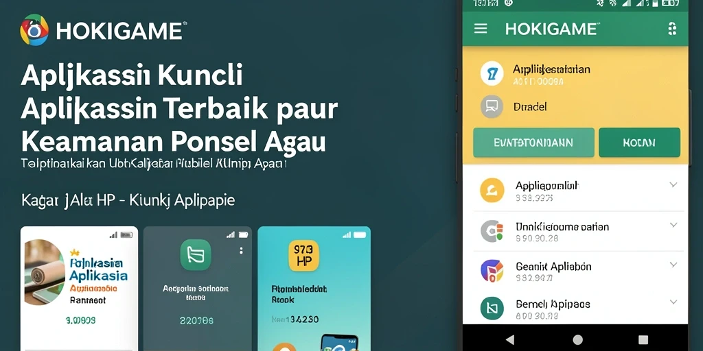 Antarmuka pengguna HOKIGAME untuk penguncian aplikasi yang mudah dan aman.