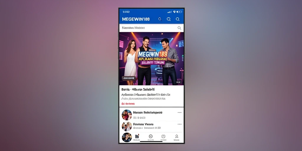 Antarmuka aplikasi MEGEWIN188 yang mudah digunakan dan menarik.
