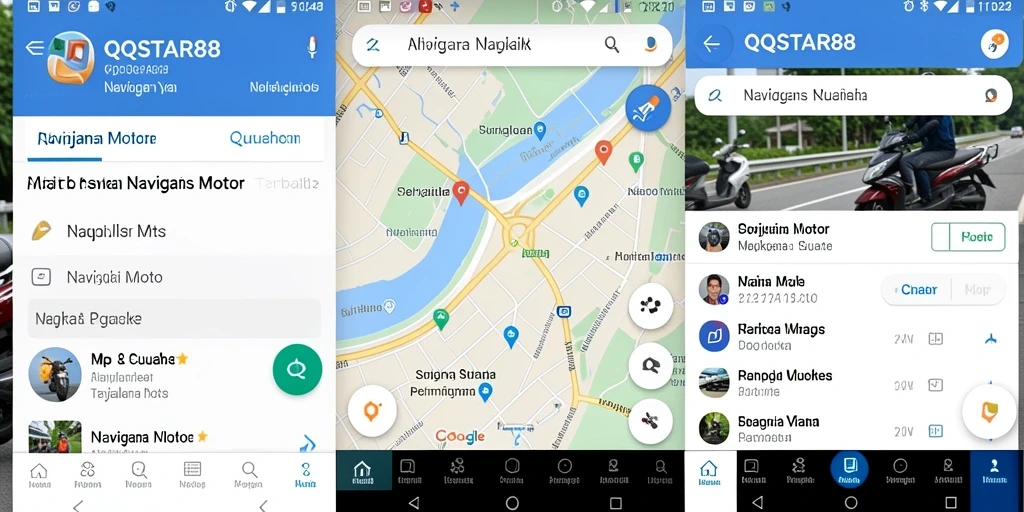Antarmuka intuitif QQSTAR88 untuk navigasi motor yang mudah.