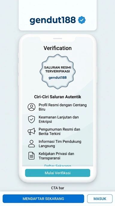 Tampilan kanal resmi gendut188
